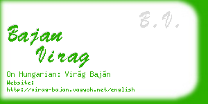 bajan virag business card